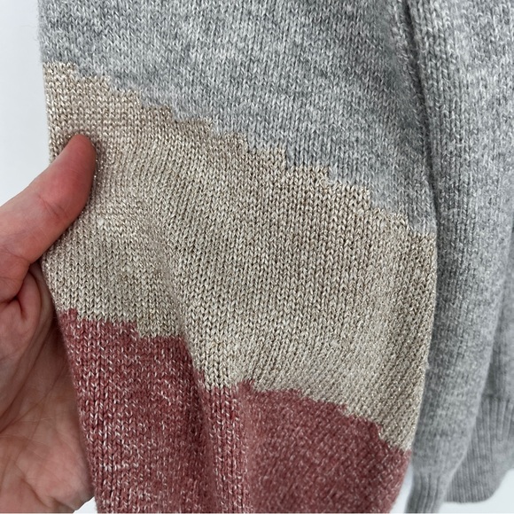 Cupcakes & Cashmere Greenville Colorblock Sweater Grey Pink - Size S - Picture 7 of 11